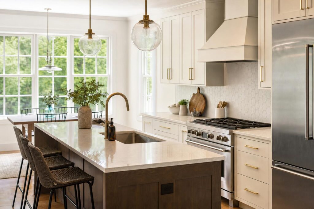 Completed cabinet refacing kitchen update in New Jersey
