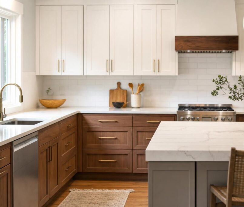 Kitchen cabinet door replacement refreshes an existing kitchen