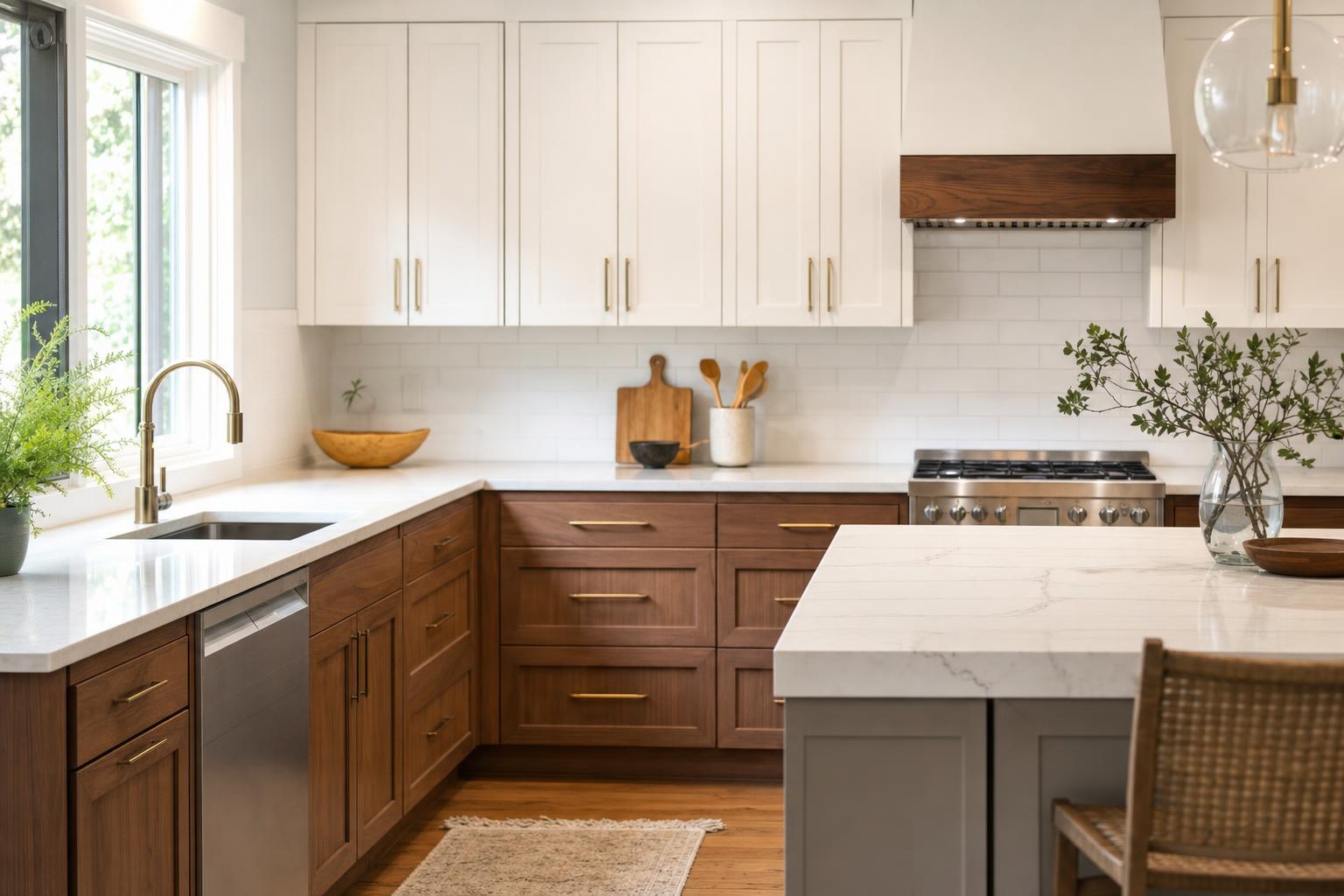 Kitchen cabinet door replacement refreshes an existing kitchen
