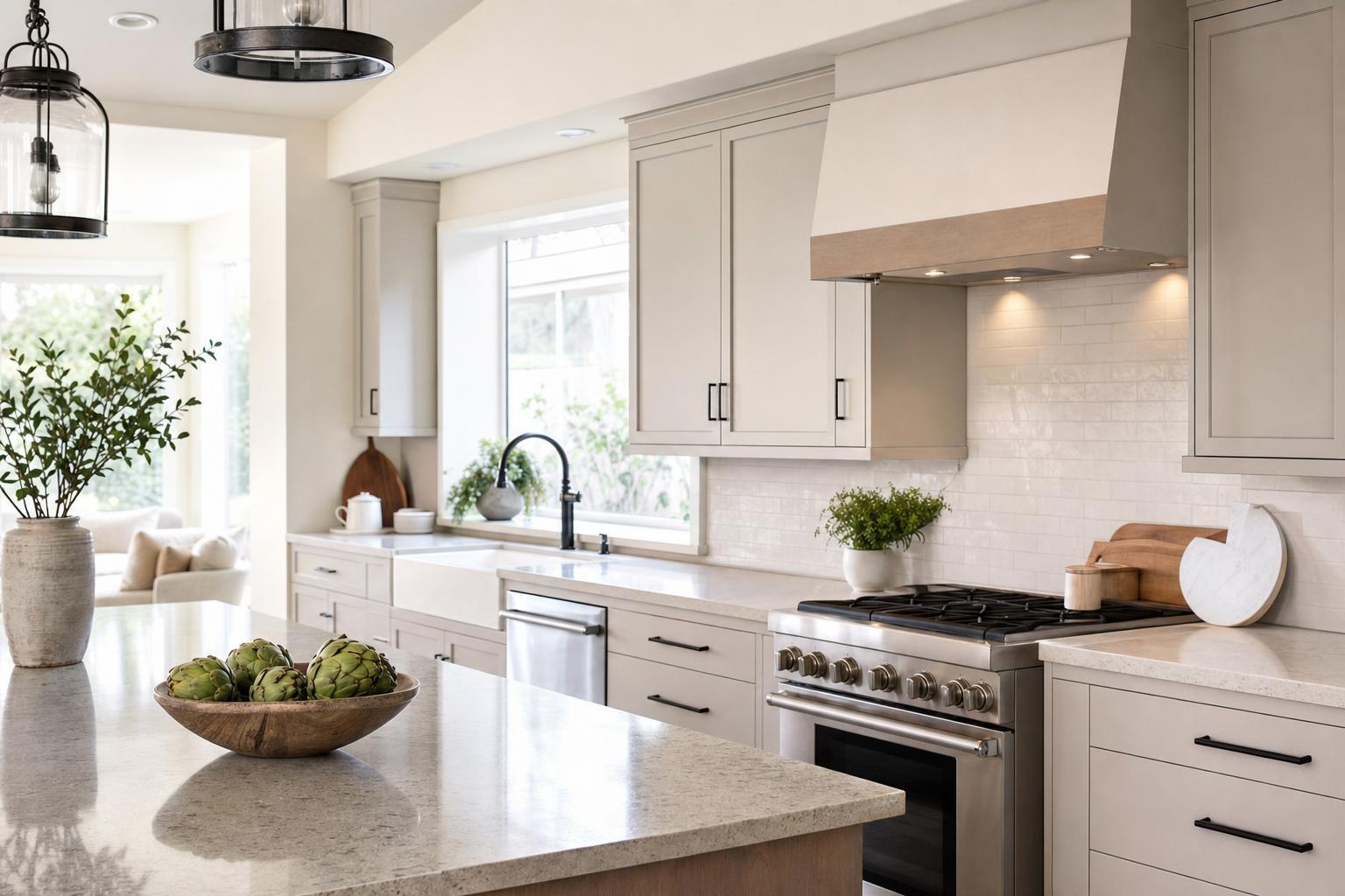 Refacing cabinets and countertops in a complete kitchen update