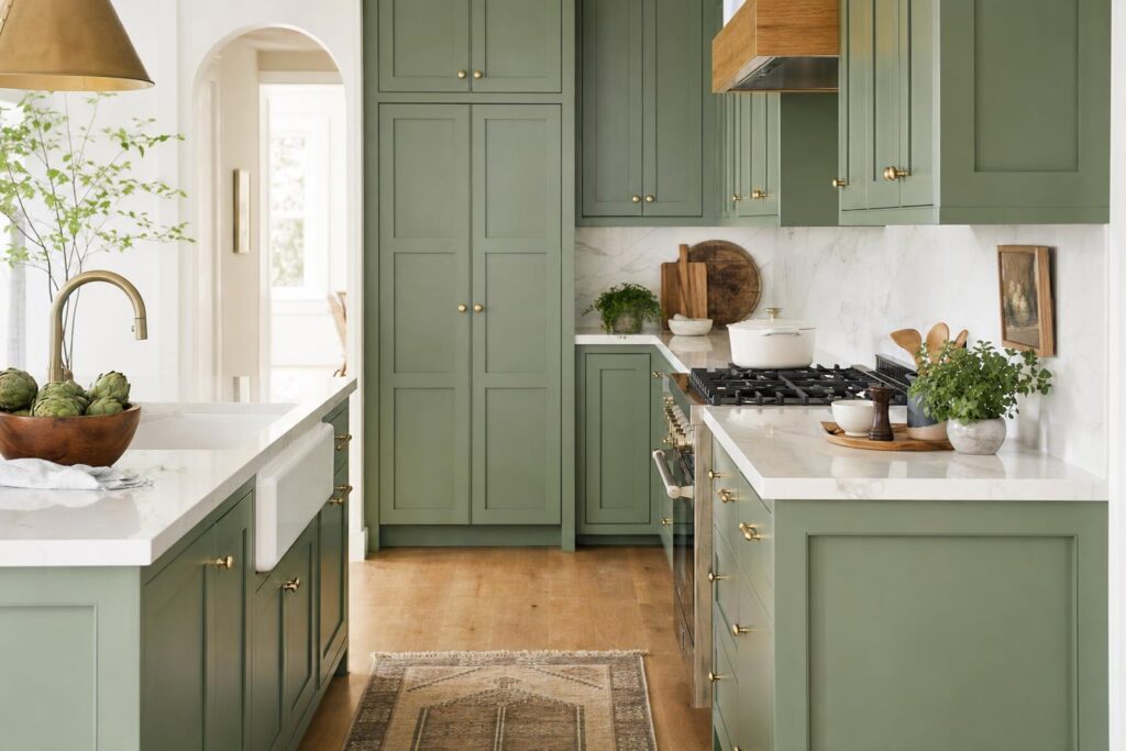 Updated kitchen after replacing kitchen cabinet drawer fronts